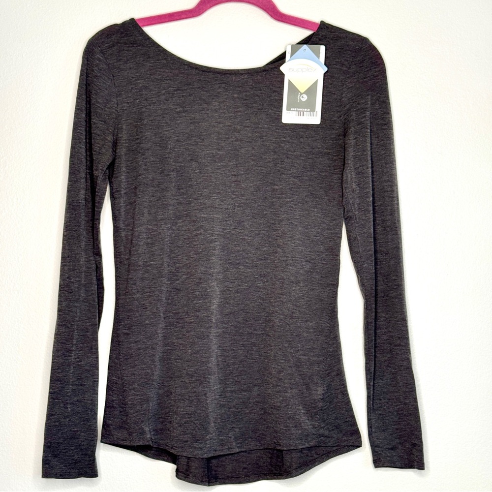 Athleta Flexlight Open Back Flowy Gray Heather St… - image 2